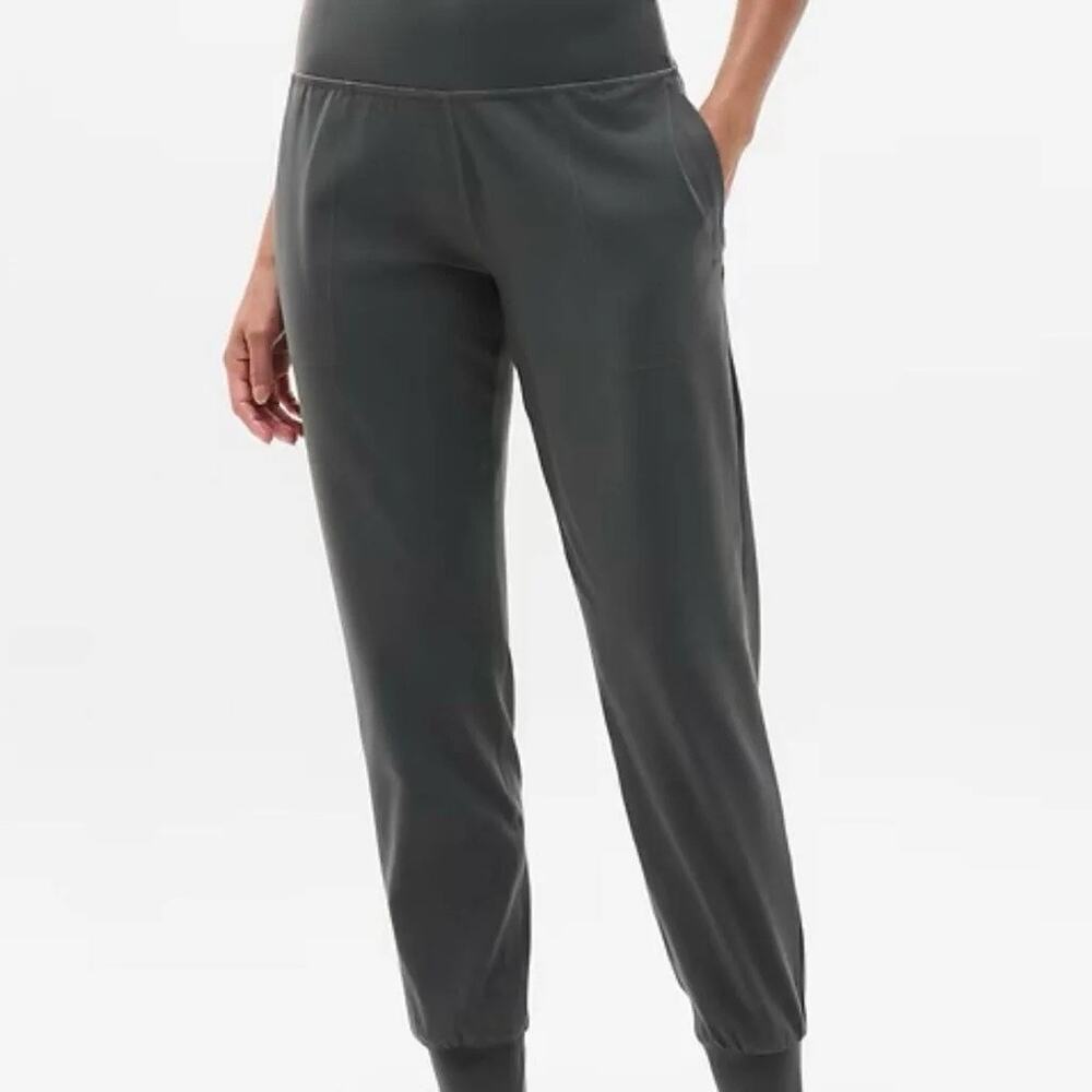 Athleta PowerVita Cruise Jogger High Rise Gray Size S *EUC Travel Yoga